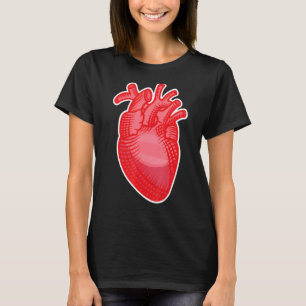 Camiseta Anatomia Coração Vintage Anatomia Cardíaca