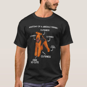 Camiseta Anatomia Cute Airedale Terrier Cão