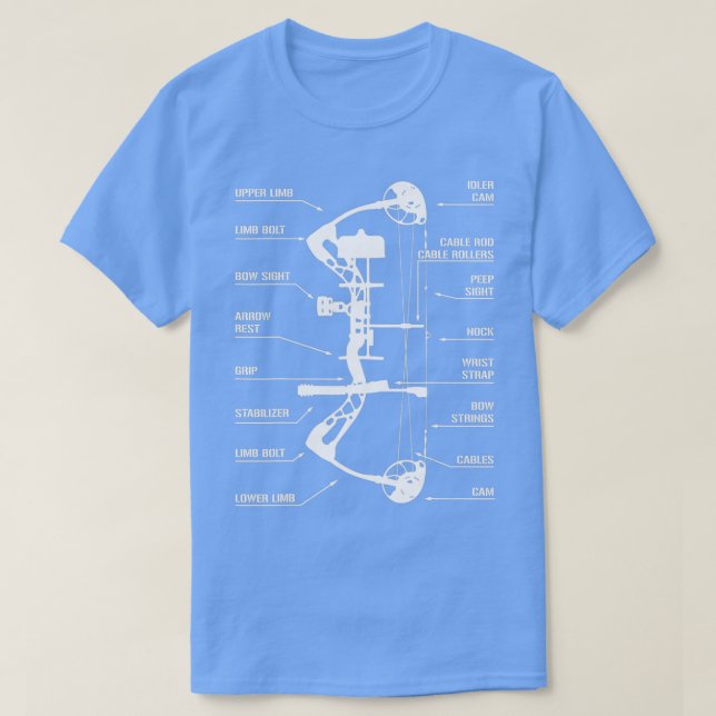 Camiseta Anatomia da caça ao Arco de ArcheryBowhunting (Frente do Design)