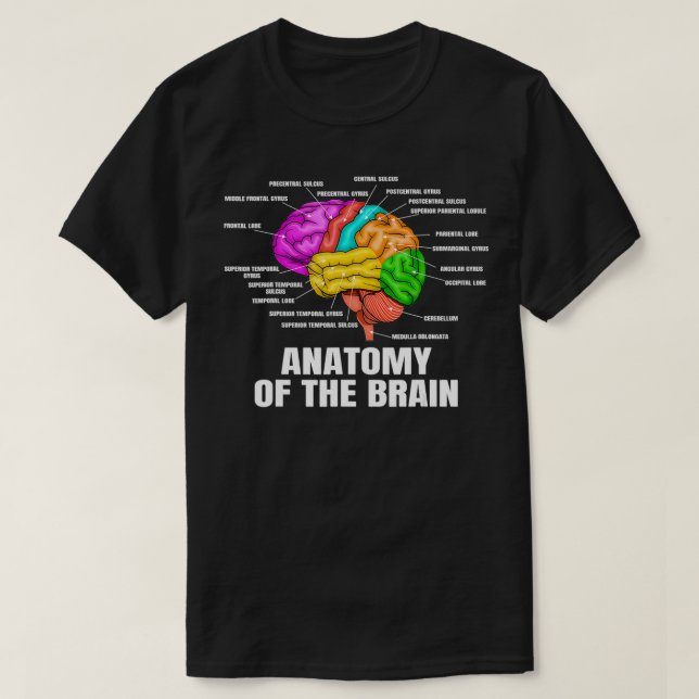 Camiseta Anatomia da ciência médica cerebral e fisiolo (Frente do Design)
