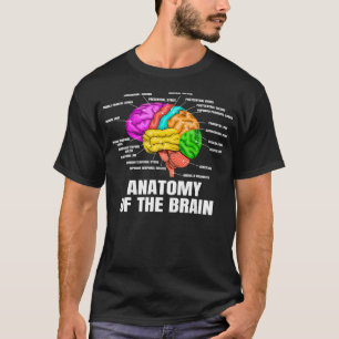 Camiseta Anatomia da ciência médica cerebral e fisiolo