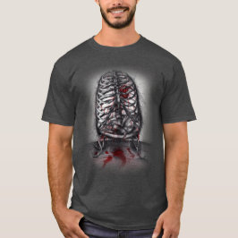 Camiseta Anatomia da Gaiola Vazia Pássaro Coração Arte de H