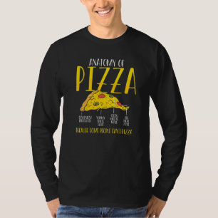 Camiseta Anatomia Da Pizza Fazedor de Pizza Festa de Pizza