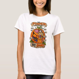 Camiseta Anatomia de Abóbora de Halloween Engraçada 100% As