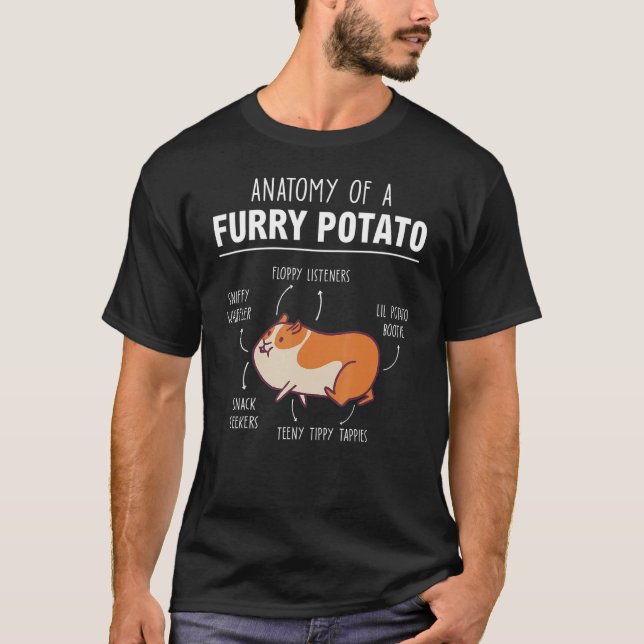 Camiseta Anatomia De Batata De Furto Para Porco-Guiné (Frente)