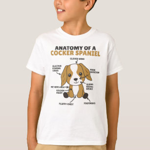 Camiseta Anatomia De Cachorro De Cocker Espanhol