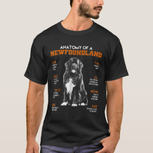 Camiseta Anatomia De Cães De Terra Nova