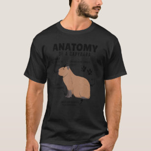 Camiseta Anatomia De Capybara Capybara Para Meninas