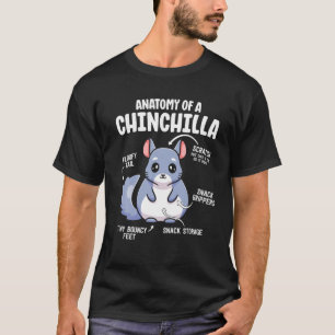 Camiseta Anatomia De Chinchilla S Para Mulheres À Mãe