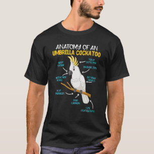 Camiseta Anatomia de Cockatoo de Papagaio-Cumbrella