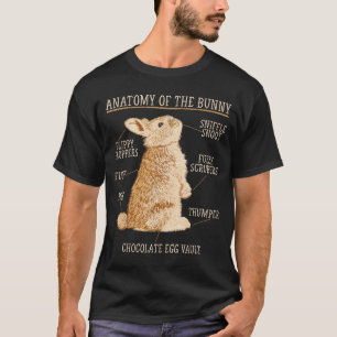 Camiseta Anatomia de Coelho Amante de Coelho Dono de Animal