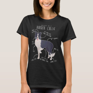 Camiseta Anatomia de Collie Cachorro Cachorro Cachorro Mãe 