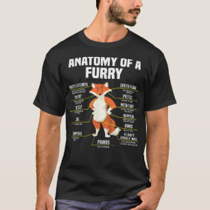 Camiseta Anatomia De Furries Fandom Engraçado