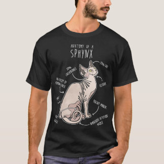 Camiseta Anatomia de Gatos Esphynx 1