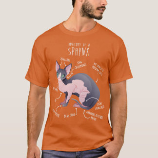 Camiseta Anatomia de Gatos Esphynx 2