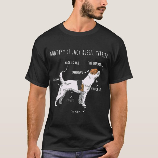 Camiseta Anatomia De Jack Russell Terrier Jack Russell (Frente)