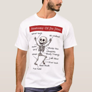 Camiseta Anatomia de Jiu Jitsu Funny BJJ Skeleton