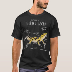 Camiseta Anatomia de Leopardo Gecko, Pet Reptile Liza
