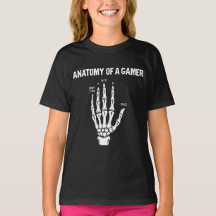 Camiseta Anatomia De Mão De Esqueleto De Jogador