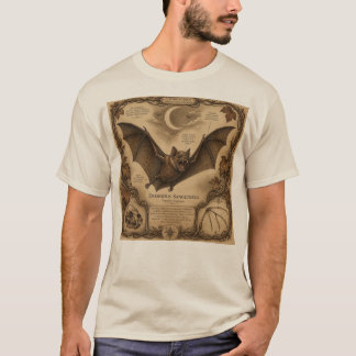 Camiseta Anatomia de Morcego Vampiro Vintage