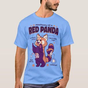 Camiseta Anatomia De Panda Vermelha 1