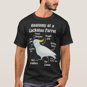 Camiseta Anatomia de papagaio Cockatoo