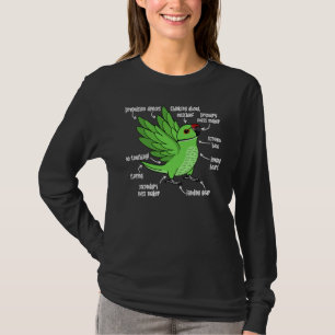 Camiseta Anatomia de Papagaio I Ringneck Indiano Verde
