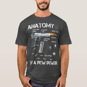 Camiseta Anatomia De Pew Pewer Ammo Gun Memória De Altera