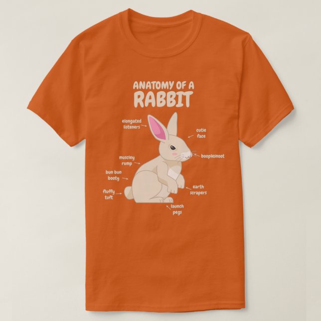 Camiseta Anatomia De Piada De Coelho Coelhinho (Frente do Design)