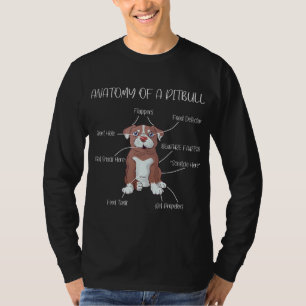 Camiseta Anatomia de Pitbull homens mulheres amantes de cac