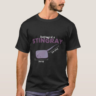 Camiseta Anatomia De Raios Engraçado Sarcástico Manta Ray