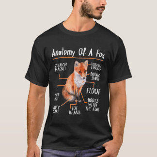 Camiseta Anatomia De Raposa Vermelha Dotada