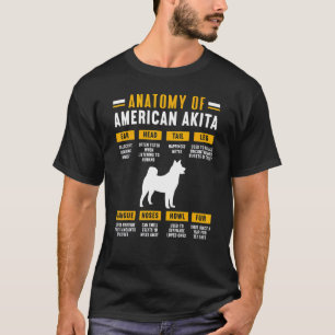 Camiseta Anatomia De Um Akita Americano