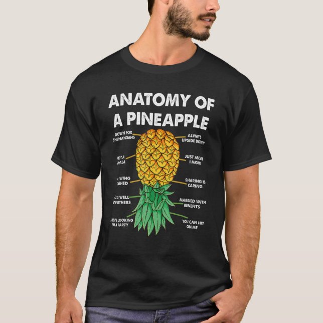 Camiseta Anatomia De Um Ananás De Ananás De Ananás (Frente)