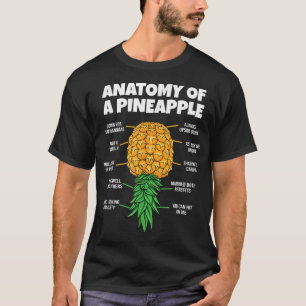 Camiseta Anatomia De Um Ananás De Ananás Engraçado De Cabeç