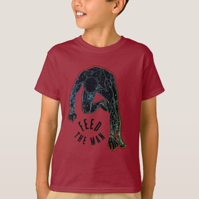 Camiseta Anatomia de um atleta, "Alimente o Homem" (Frente)