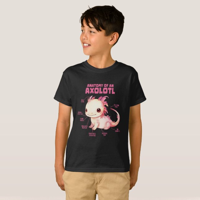 Camiseta Anatomia de um Axolotl (Frente Completa)