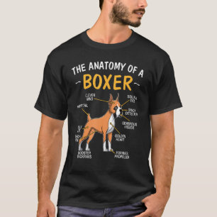 Camiseta Anatomia De Um Boxer Para Cão
