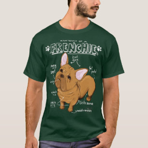 Camiseta Anatomia De Um Bulldog Francês
