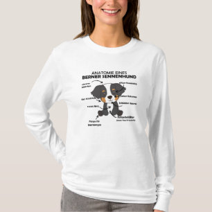 Camiseta Anatomia De Um Cachorro Bernês Cachorro Cachorro C