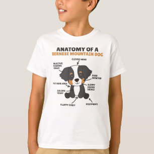 Camiseta Anatomia De Um Cachorro Bernês Cachorro Cachorro C