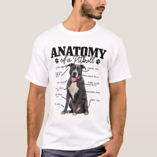 Camiseta Anatomia De Um Cachorro Engraçado Engraçado Pitbul