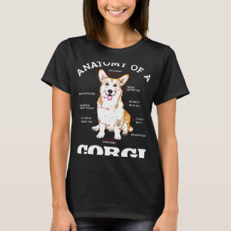 Camiseta Anatomia De Um Cachorro Novelty Excelente Corgi