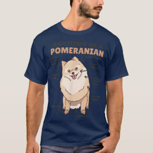 Camiseta Anatomia De Um Cachorro Pomeraniano Cute Engraçado