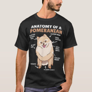 Camiseta Anatomia De Um Cachorro Pomeraniano Cute Engraçado