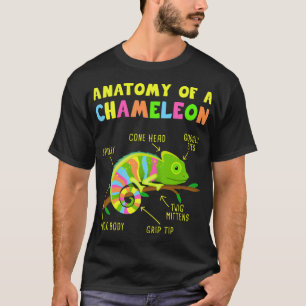 Camiseta Anatomia de Um Camaleão Répteis Lizard