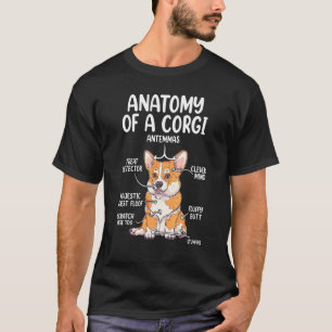 Camiseta Anatomia De Um Cão Corgi Cachorro Homens Mulhere