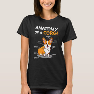 Camiseta Anatomia de um Cão Corgi Pembroke Welsh Corgi