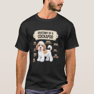 Camiseta anatomia de um cão da raça Cockapoo amante de cães