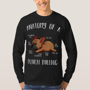 Camiseta Anatomia De Um Cão Francês Cachorro Francês Pet